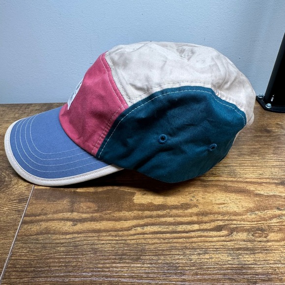 Marco Diaz Italy Rock2 Studio 5 Panel Colorblock Camper Hat Tan Pink Teal Blue - Picture 2 of 8